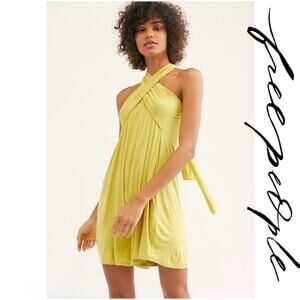 NWT Free People Beach Redondo Multi-way Romper Women's Small Lime Green Cover-up